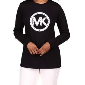 MICHAEL Michael Kors studded circle logo top.